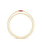Princess Cut Created Ruby Solitaire Promise Ring AAAA - Rosec Jewels
