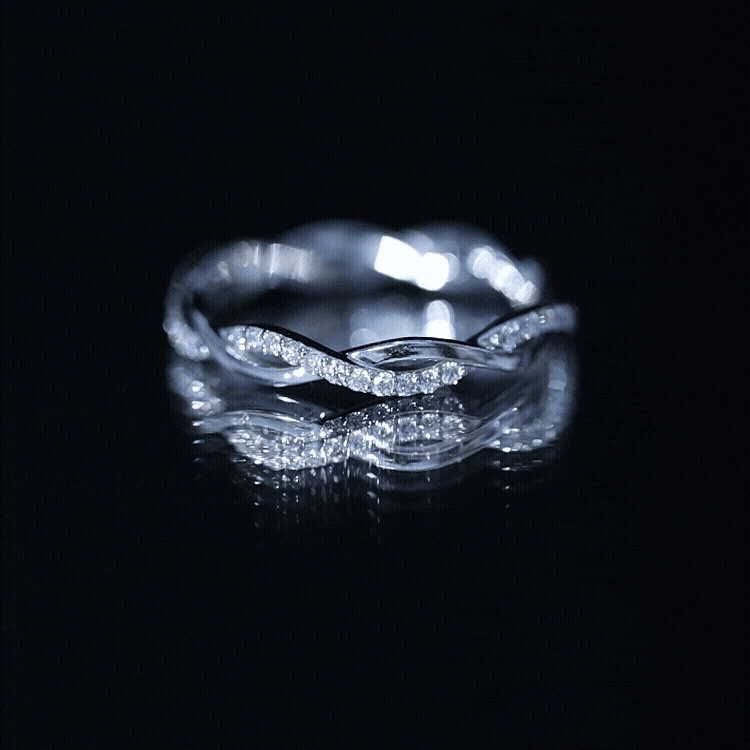 Certified Moissanite Infinity Eternity Band Ring D-VS1 - Rosec Jewels
