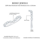 Natural Diamond Curved Wedding Enhancer Ring Natural - ( HI-SI ) - Rosec Jewels