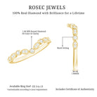 Natural Diamond Curved Wedding Enhancer Ring Natural - ( HI-SI ) - Rosec Jewels