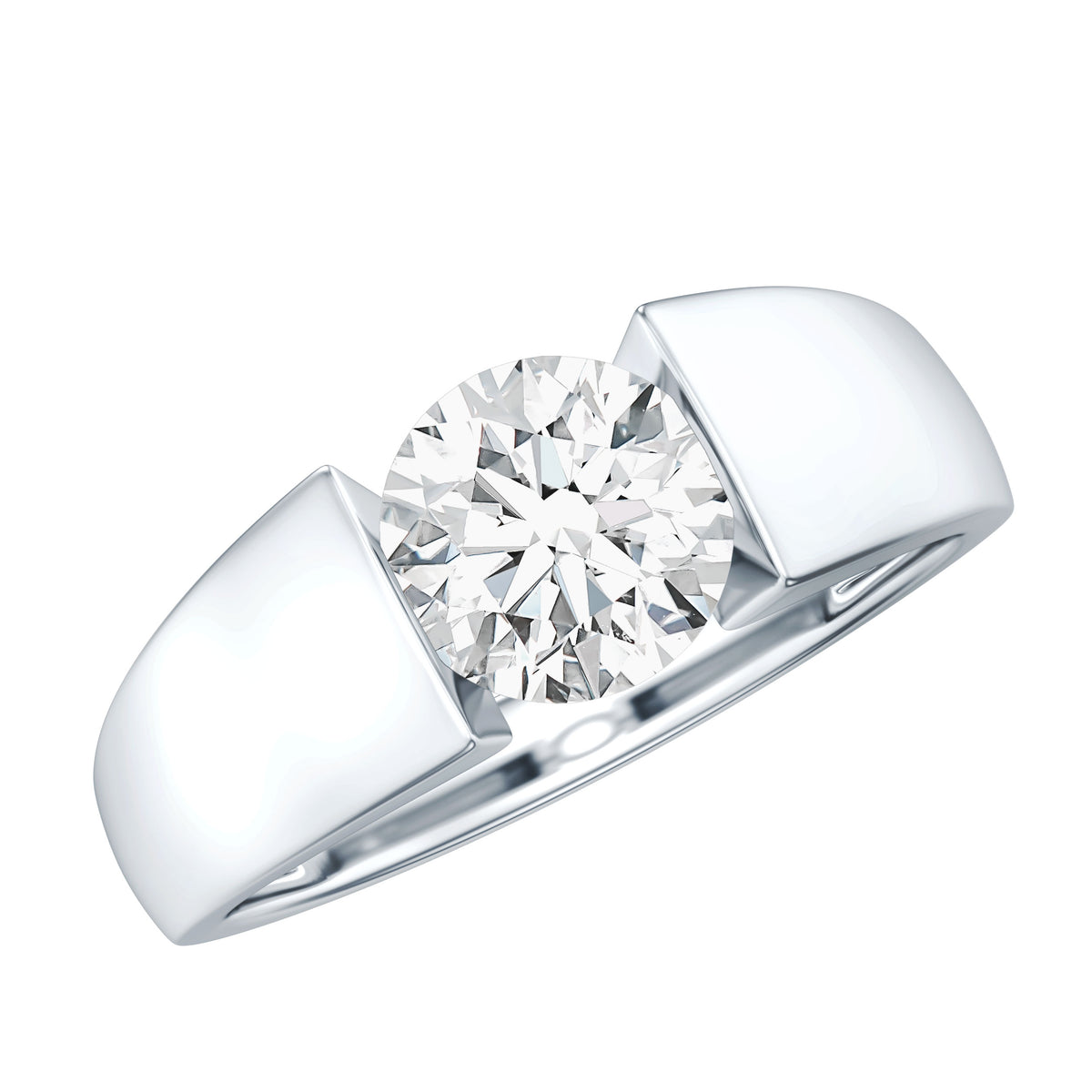 Rosec Jewels-IGI Graded 2 Carat Lab Grown Diamond Engagement Ring for Men