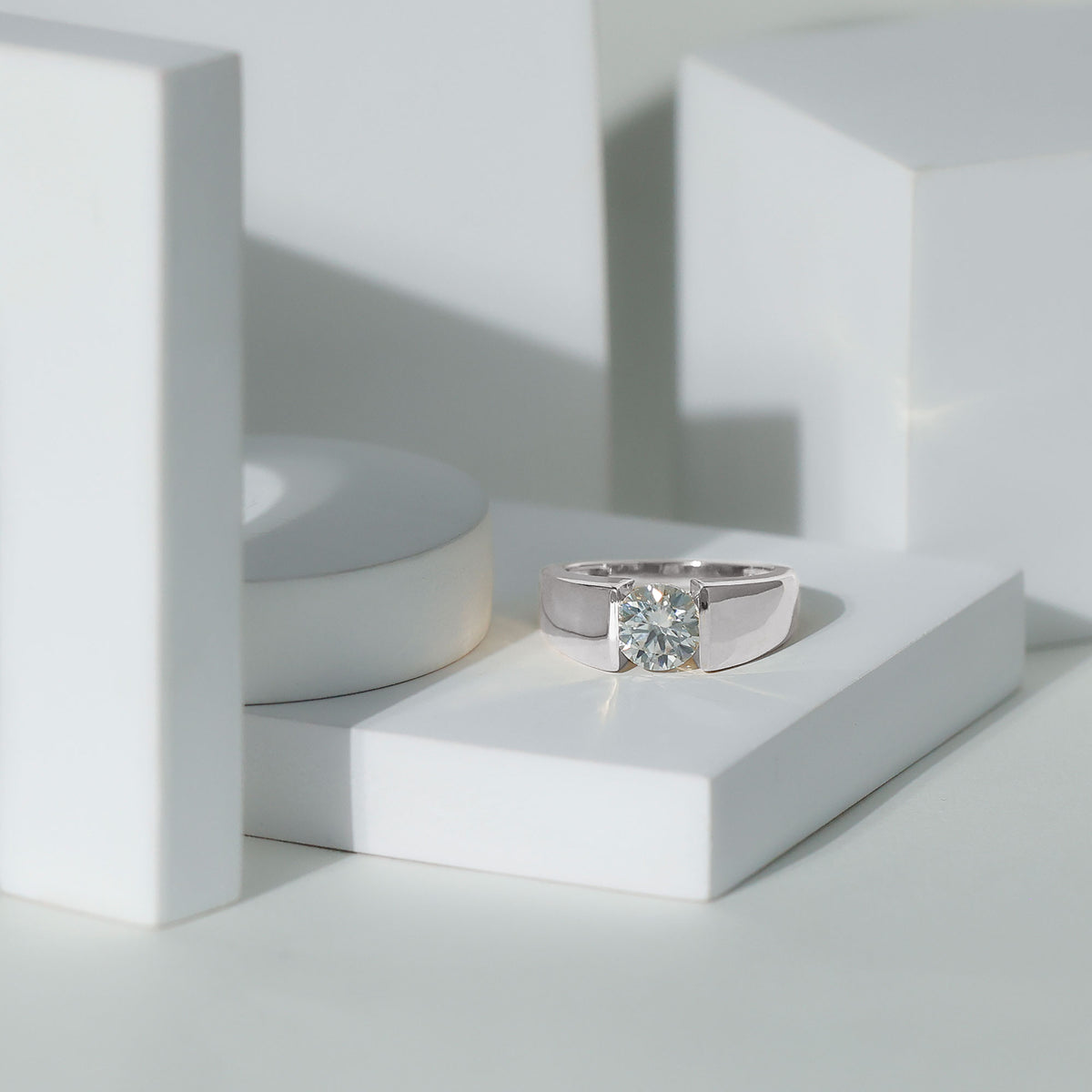 Rosec Jewels-IGI Graded 2 Carat Lab Grown Diamond Engagement Ring for Men