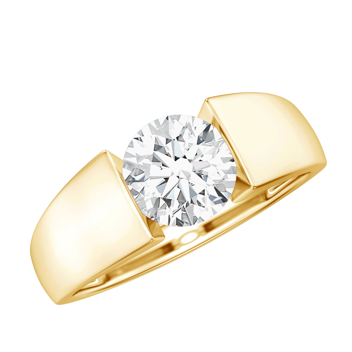 Rosec Jewels-IGI Graded 2 Carat Lab Grown Diamond Engagement Ring for Men