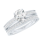 Rosec Jewels-1 Carat Lab Grown Diamond Wedding Ring Set with IGI Certificate