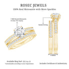 Rosec Jewels-1 Carat Lab Grown Diamond Wedding Ring Set with IGI Certificate