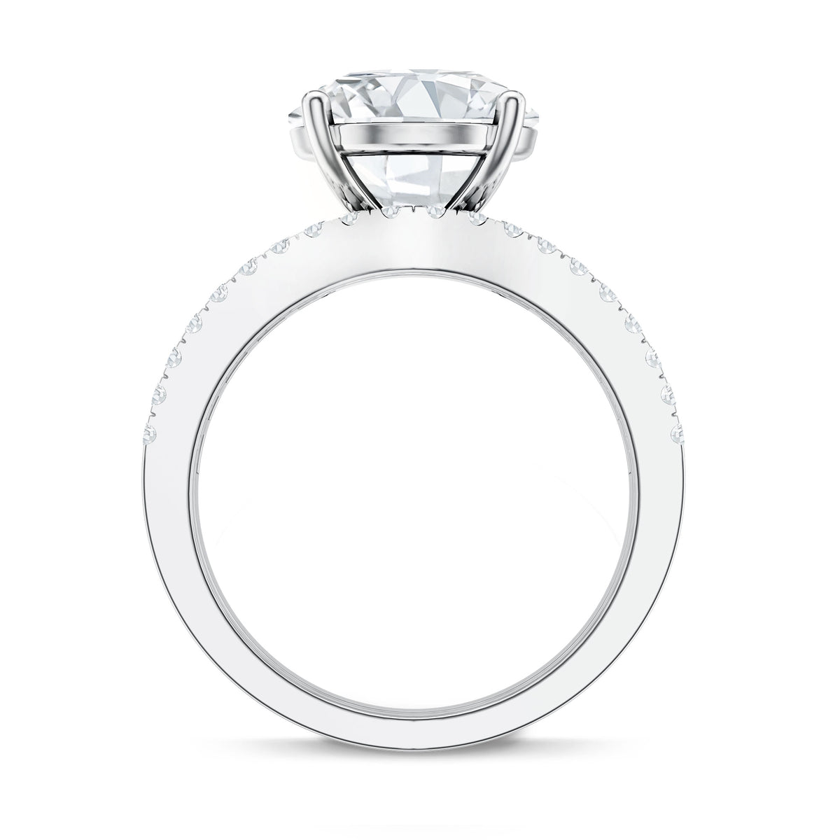 Rosec Jewels-IGI Verified 4 Carat Lab Grown Diamond Engagement Ring with Enhancer