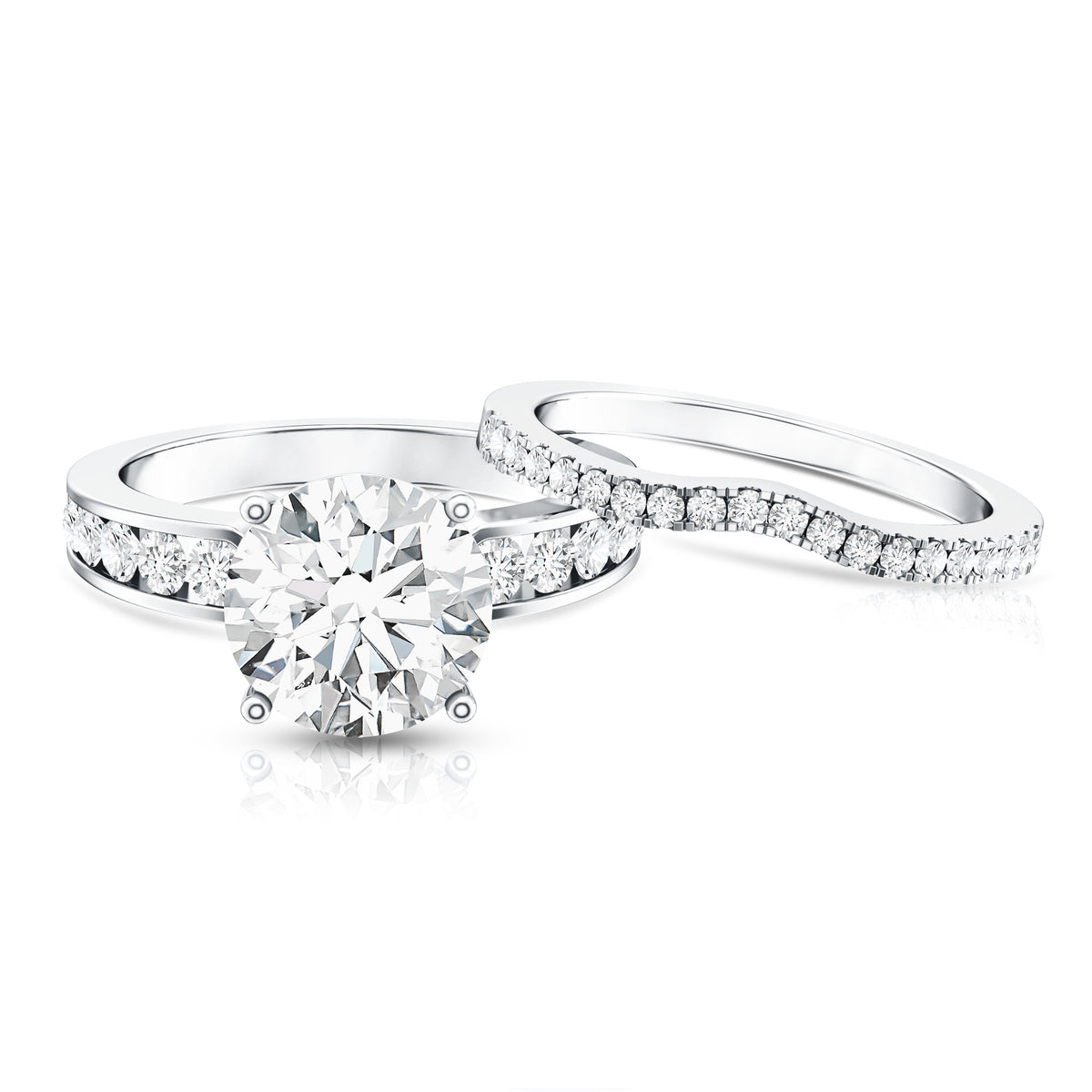 Rosec Jewels-IGI Verified 4 Carat Lab Grown Diamond Engagement Ring with Enhancer