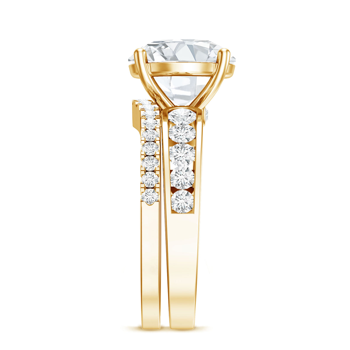 Rosec Jewels-IGI Verified 4 Carat Lab Grown Diamond Engagement Ring with Enhancer