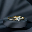 Rosec Jewels-2 Carat Lab Grown Diamond Wedding Engagement Ring Set IGI Certified