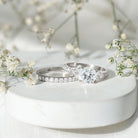 Rosec Jewels-IGI Certified Lab Grown 2 Carat Diamond Engagement Ring and Wedding Band Set