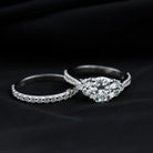 Rosec Jewels-IGI Certified Lab Grown 2 Carat Diamond Engagement Ring and Wedding Band Set