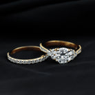 Rosec Jewels-IGI Certified Lab Grown 2 Carat Diamond Engagement Ring and Wedding Band Set