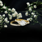 Rosec Jewels-IGI Certified Lab Grown 2 Carat Diamond Engagement Ring and Wedding Band Set