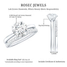 Rosec Jewels-IGI Graded 2 Carat Lab Grown Diamond Solitaire Wedding Ring Set