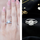 Rosec Jewels-IGI Graded 2 Carat Lab Grown Diamond Solitaire Wedding Ring Set