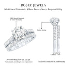 Rosec Jewels-2 Carat Lab Grown Diamond Wedding Ring Set with IGI Certificate