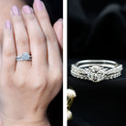 Rosec Jewels-2 Carat Lab Grown Diamond Wedding Ring Set with IGI Certificate