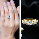 Rosec Jewels-2 Carat Lab Grown Diamond Wedding Ring Set with IGI Certificate