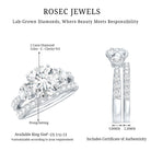 IGI Graded 2 Carat Lab Grown Diamond Three Stone Engagement Ring with Enhancer Lab - ( E-VS1 ) - Rosec Jewels