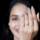 Rosec Jewels-IGI Graded 2 Carat Lab Grown Diamond Three Stone Engagement Ring with Enhancer