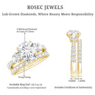 Rosec Jewels-IGI Graded 2 Carat Lab Grown Diamond Three Stone Engagement Ring with Enhancer