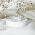 Lab Grown 2 Carat Diamond Halo Bridal Ring Set with IGI Certificate Lab - ( E-VS1 ) - Rosec Jewels