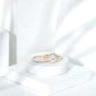 Rosec Jewels-Lab Grown 2 Carat Diamond Halo Bridal Ring Set with IGI Certificate