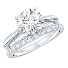 Rosec Jewels-IGI Authenticated Lab Created 2 Carat Diamond Solitaire Wedding Ring Set