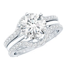 Rosec Jewels-IGI Verified 2 Carat Lab Grown Diamond Solitaire Engagement Ring with Ring Guard