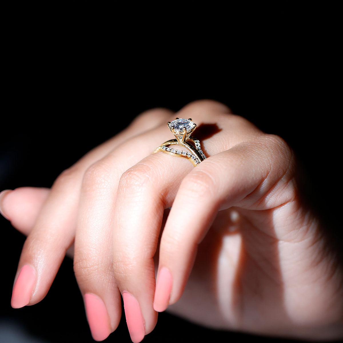 Rosec Jewels-IGI Verified 2 Carat Lab Grown Diamond Solitaire Engagement Ring with Ring Guard