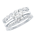 Rosec Jewels-IGI Documented 2 Carat Lab Grown Diamond Trio Bridal Ring Set for Women