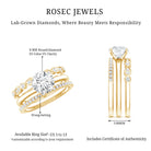 Rosec Jewels-IGI Documented 2 Carat Lab Grown Diamond Trio Bridal Ring Set for Women
