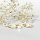 Rosec Jewels-IGI Documented 2 Carat Lab Grown Diamond Trio Bridal Ring Set for Women