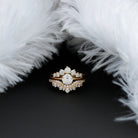 Rosec Jewels-IGI Authenticated 1 Carat Lab Diamond Antique Wedding Ring Set of 3