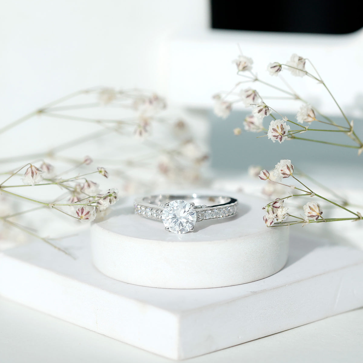 Rosec Jewels-2 Carat Round Lab Grown Diamond Classic Engagement Ring with IGI Certificate