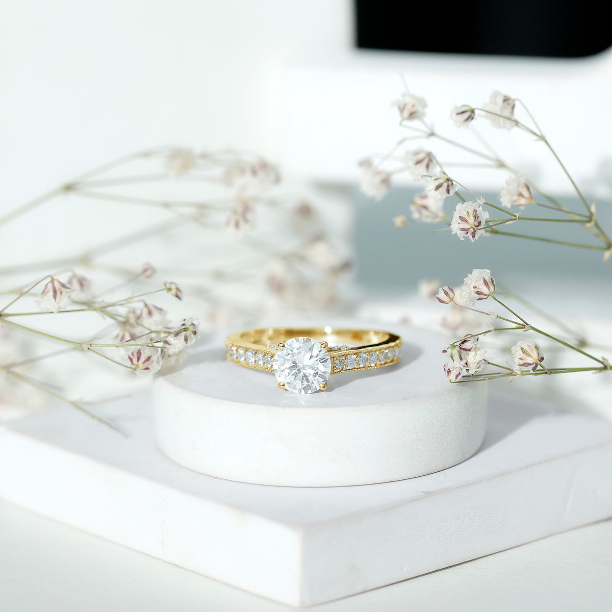 Rosec Jewels-2 Carat Round Lab Grown Diamond Classic Engagement Ring with IGI Certificate