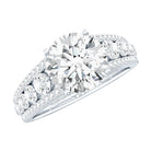 Rosec Jewels-IGI Verified Lab Grown Diamond 2 Carat Engagement Ring with Side Stones