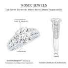 IGI Verified Lab Grown Diamond 2 Carat Engagement Ring with Side Stones Lab - ( E-VS1 ) - Rosec Jewels