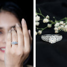 Rosec Jewels-IGI Verified Lab Grown Diamond 2 Carat Engagement Ring with Side Stones