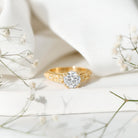 2 Carat Lab Grown Diamond Nature Inspired Engagement Ring with IGI Certificate Lab - ( E-VS1 ) - Rosec Jewels