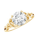 Rosec Jewels-Solitaire 2 Carat Lab Grown Diamond Celtic Engagement Ring with IGI Certificate