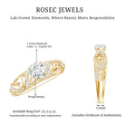 IGI Certified 1 Carat Lab Created Diamond Vintage Looking Engagement Ring Lab - ( E-VS1 ) - Rosec Jewels