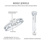 Rosec Jewels-1 Carat IGI Verified Lab Grown Diamond Double Band Engagement Ring