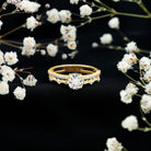 Rosec Jewels-1 Carat IGI Verified Lab Grown Diamond Double Band Engagement Ring