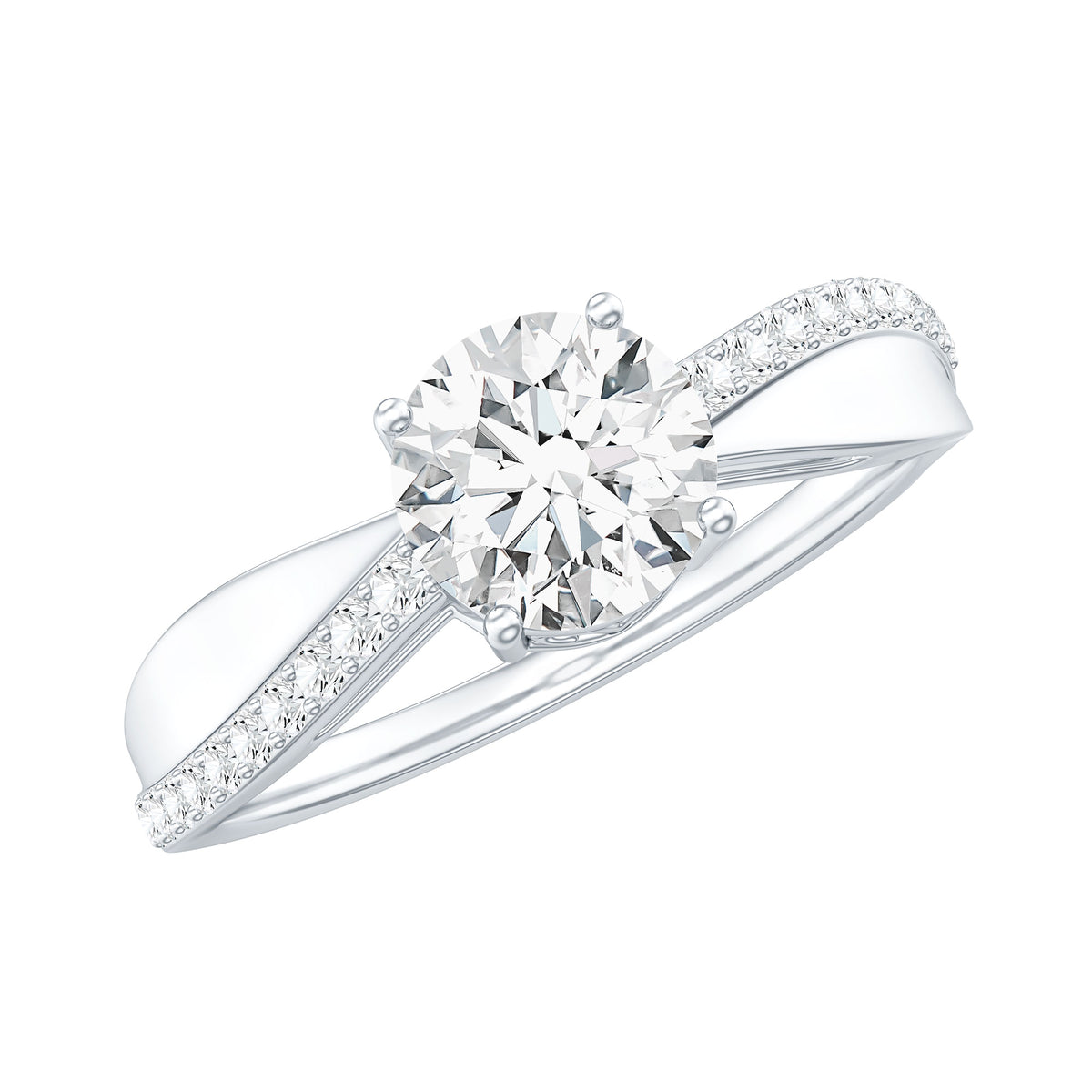 Rosec Jewels-IGI Graded 1 Carat Lab Grown Diamond Solitaire Engagement Ring