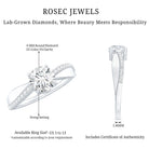 Rosec Jewels-IGI Graded 1 Carat Lab Grown Diamond Solitaire Engagement Ring