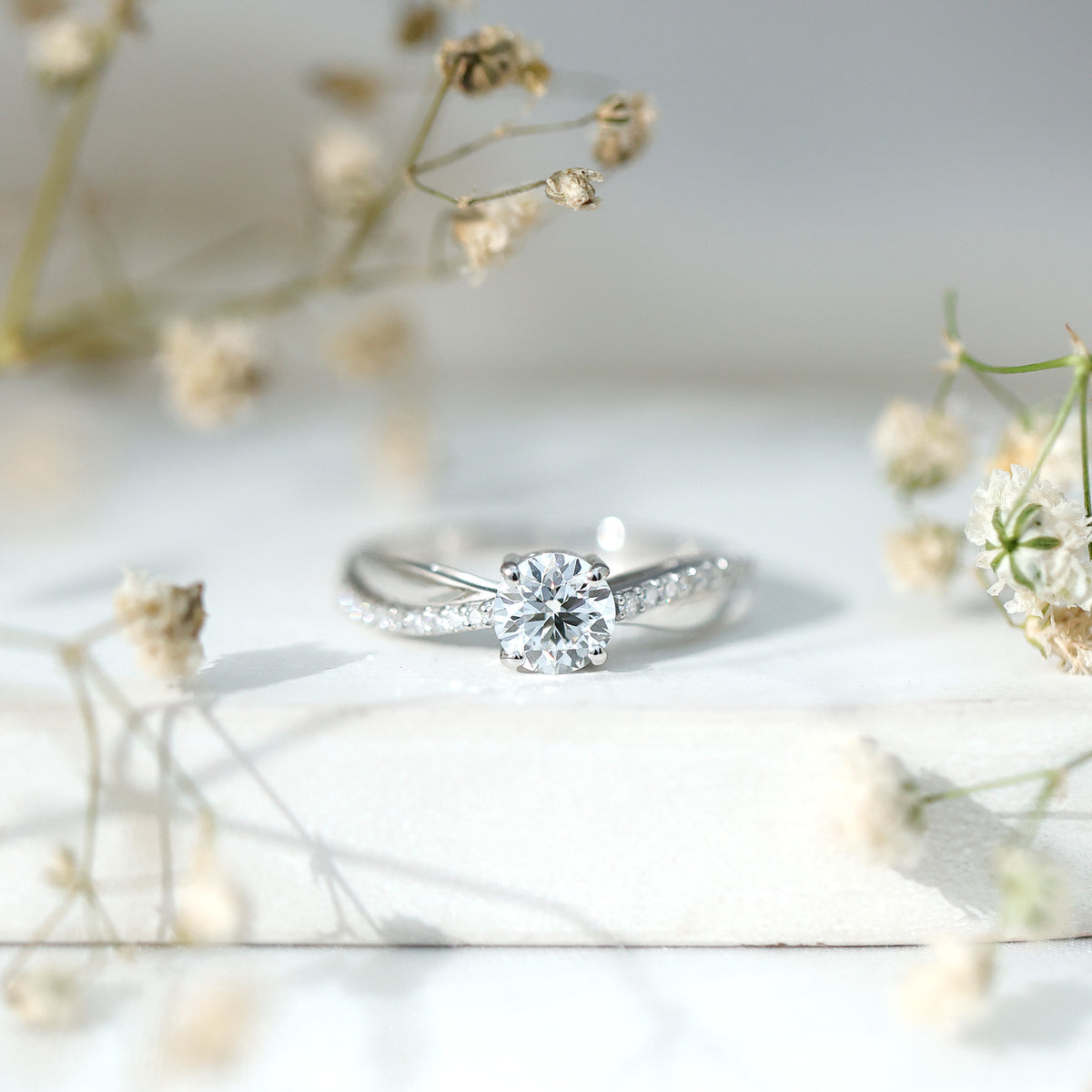 Rosec Jewels-IGI Graded 1 Carat Lab Grown Diamond Solitaire Engagement Ring