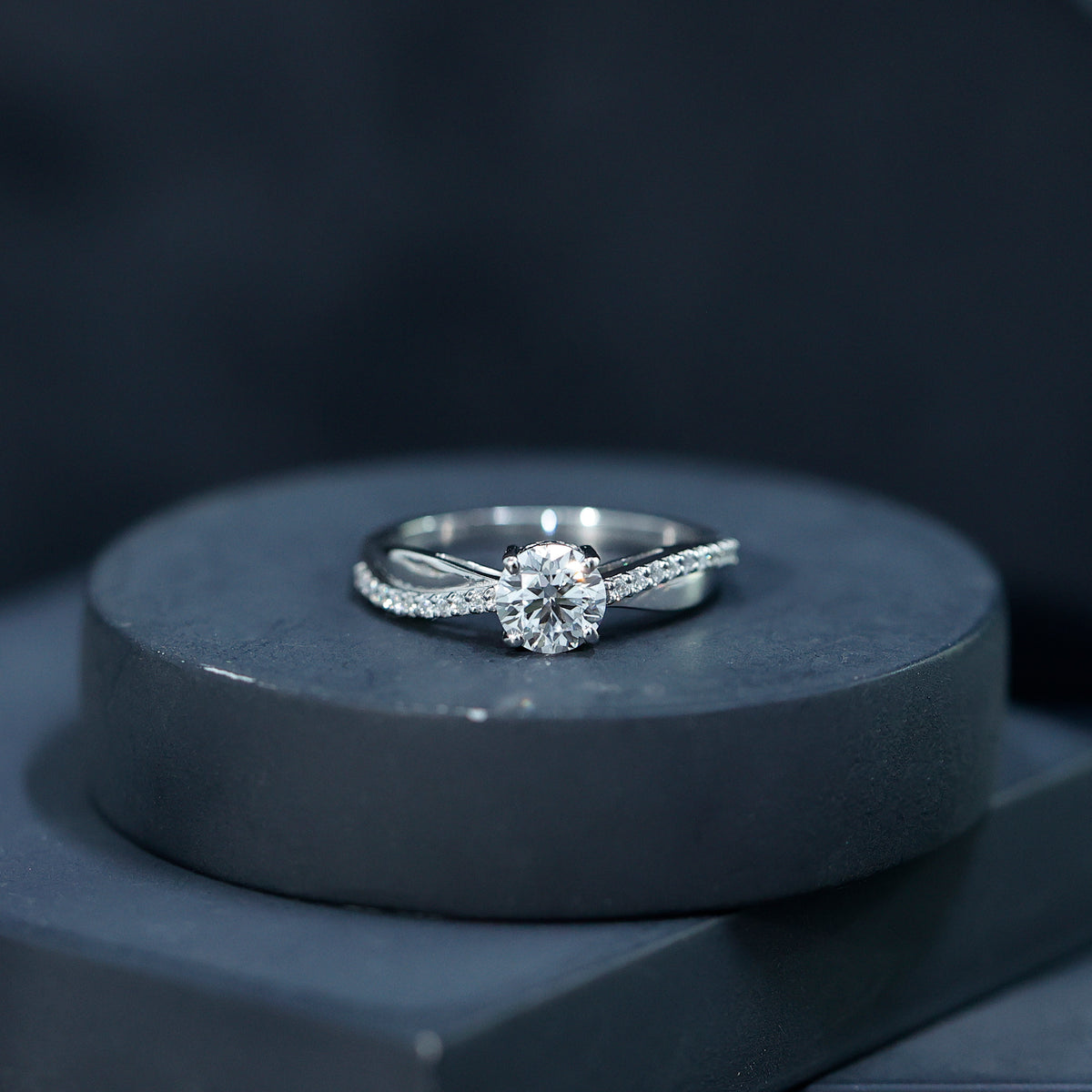 Rosec Jewels-IGI Graded 1 Carat Lab Grown Diamond Solitaire Engagement Ring
