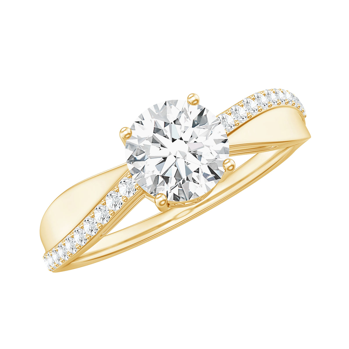 Rosec Jewels-IGI Graded 1 Carat Lab Grown Diamond Solitaire Engagement Ring