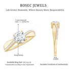IGI Graded 1 Carat Lab Grown Diamond Solitaire Engagement Ring Lab - ( E-VS1 ) - Rosec Jewels